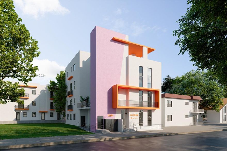 Saffron a New Construction Co-Living Building in Riverside/Little Havana.  This innovative living modality allows you to deliver newly built, high quality, beautifully designed and appointed housing options at pricing well below anything in the market.  This building is designed for the missing-middle, the typical millennial or younger making $75k-150k, who has no other viable attractive rental options.  This means you’ll never suffer a lack of tenants and can expect robust demand and long term rent growth.  Six 3/3s, Two 2/2s, Six 1/1s; totaling 28 rentable individual semi-autonomous bedrooms.  Riverside is one of Miami’s most attractively developing neighborhoods.