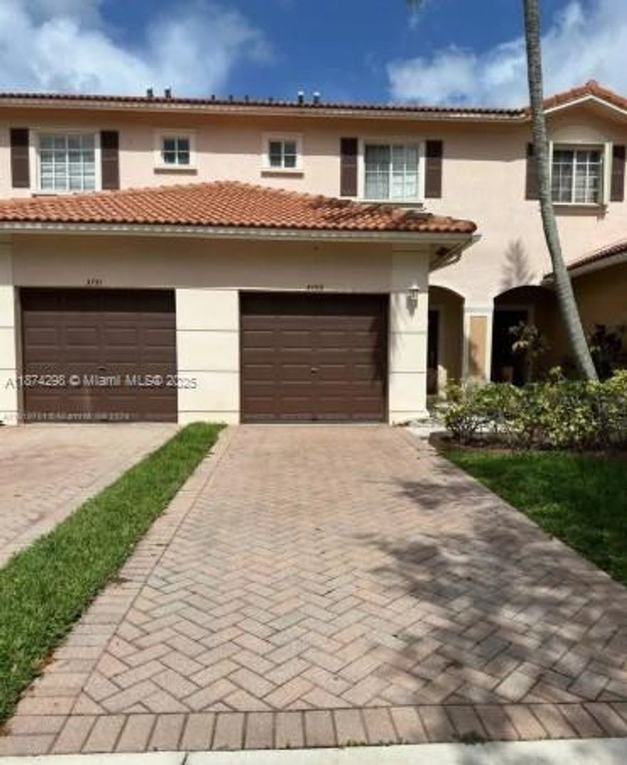 Beautiful and Spacious 2-Bedroom Townhome with Den and Garage in West Tamarac. This fabulous townhome
 features 2 bedrooms and 2.5 bathrooms, a large den, a 1-car garage, an open floor plan connecting the living and
 dining area to a screened patio with no rear neighbors, brand new carpet upstairs, stainless steel appliances, a
 neutral color palette, low HOA fees, a great location close to shopping, dining, major highways, good schools, and
 parks—all in move-in condition!