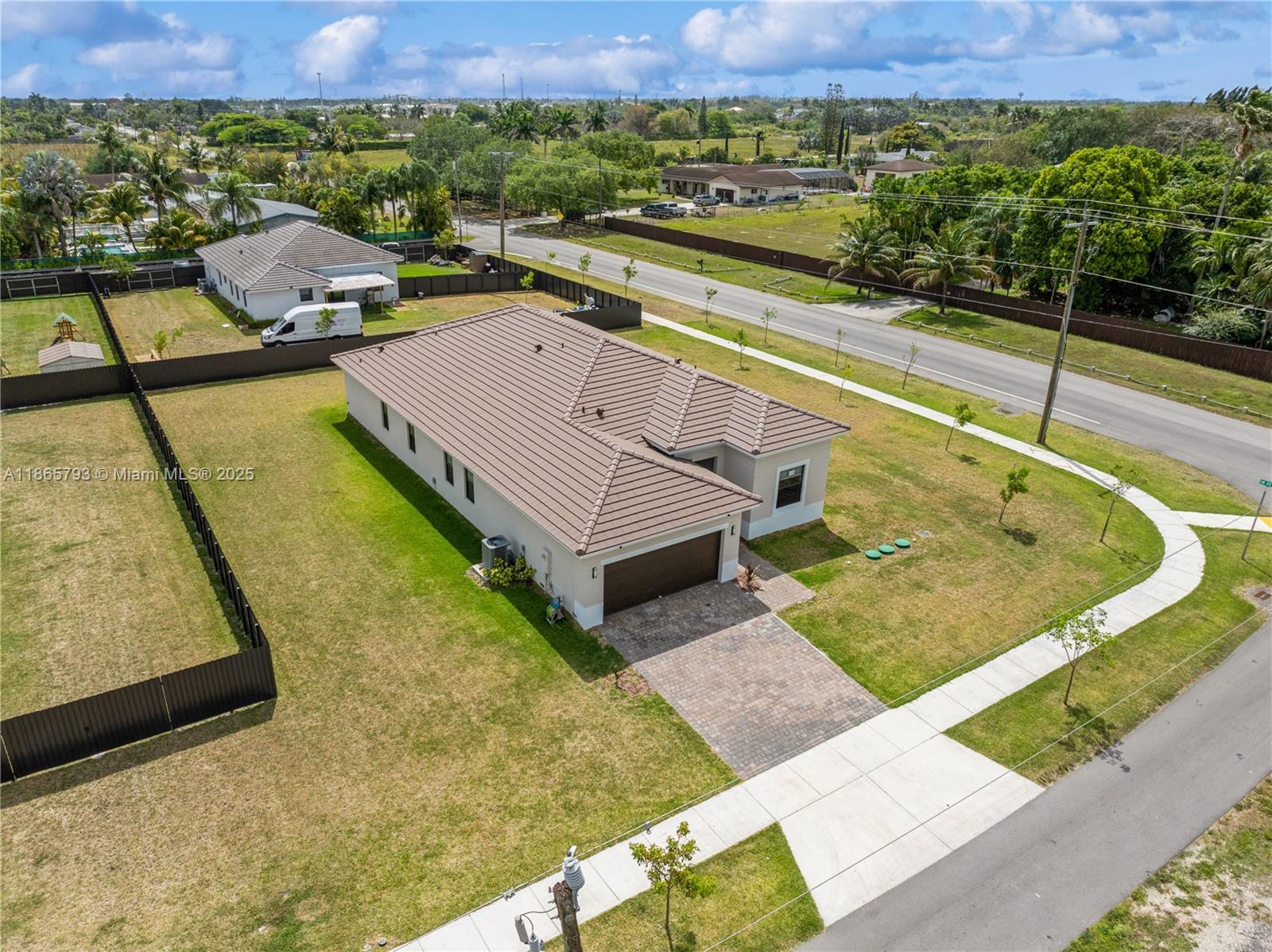 Beautiful corner lot one story single family home 4 bedrooms 4 full bathrooms with NO HOA and NO CDD. This home offers an open floor plan, lots of natural lighting, tile floors throughout, new stainless steel appliances, impact windows and doors, high vaulted ceilings. This property sits on an oversized lot 16,372 sq. ft providing ample space for a boat, RV and your dream pool. Conveniently close to Homestead-Miami speed way, Biscayne National Park, Homestead Air Force Base, FL Turnpike and 30 minutes away from the famous Florida Keys! Call today for a showing!