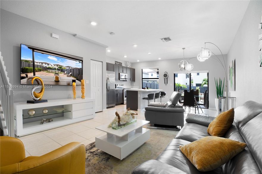 This one won't last! Impeccable Twin Home in the beautiful community of Campo Bello! This townhome boasts a huge back yard with a covered terrace and outdoor kitchen.  Just around the corner from the Turnpike, three minutes from Black Point Marina/Grill, and the A rated K-12 Charter school Sommerset Academy less than two miles away. Let's make this your new home today!