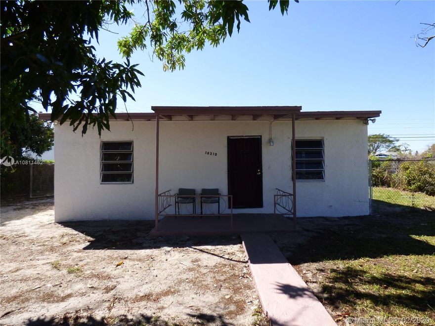 Miami Gardens. Bunche Park. Upgraded. 2 Bedroom. 1 Bath. Utility Room. Modern Kitchen. Remodeled Bath. Beamed Ceilings. Ceramic Tile Floors. Fully Fenced. Security Bars. New Doors. Large Storage Shed. Room for Pool or RV. Fantastic Opportunity.