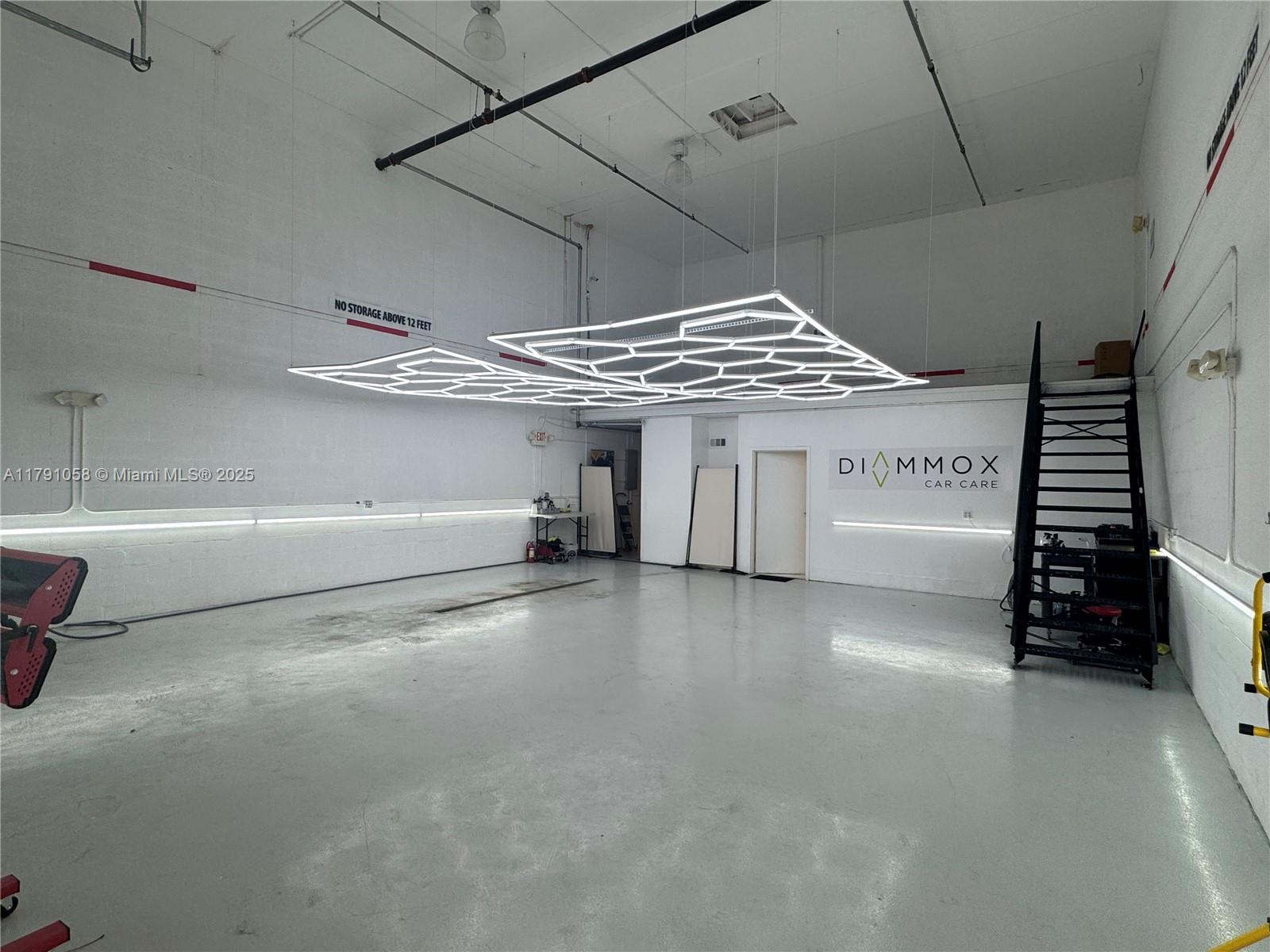 This 1402sqft with mezzanine warehouse boasts a prime location with immediate access to I-95, the Turnpike, and Palmetto 826. Situated in a private and secure industrial park with an electric gate entrance, the unit offers features designed to support your business needs. Includes three assigned parking spaces, an office with central AC, a bathroom, a mezzanine, a motorized 10x12 overhead door, and a 20-foot clear height. It’s perfect for light manufacturing, assembly, storage, distribution, or businesses such as printing or signage. With low HOA fees that cover water, this property combines convenience, functionality, and cost-effectiveness.