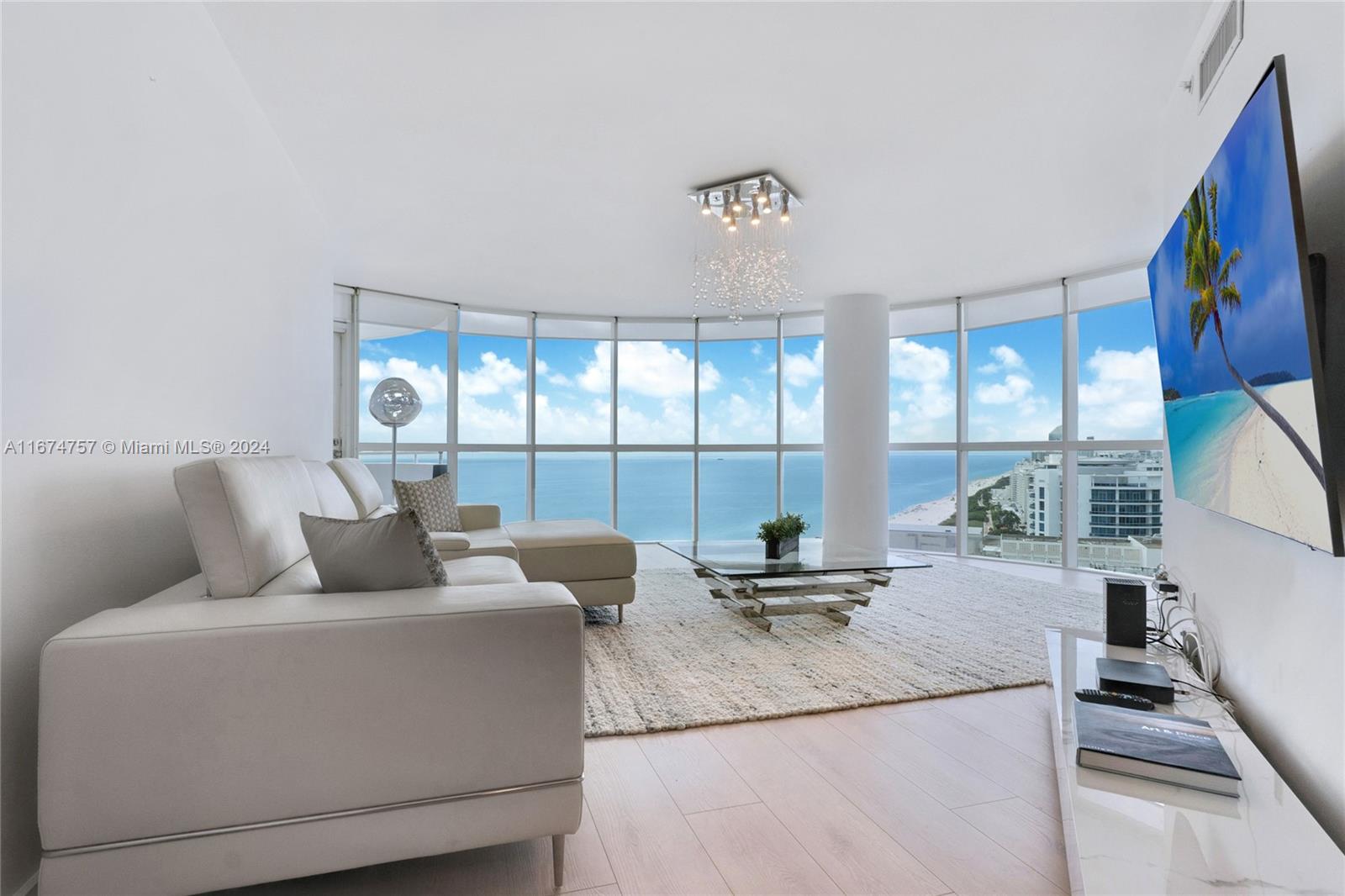 Be the first to occupy this freshly renovated and beautifully furnished 3 bed, 2.5 bath, residence at Lagore Palace. Boasting floor to ceiling windows offering both Ocean and Intracoastal water views, and 2 full size terraces to enjoy sunrise and sunset. Lagorce Palace offers an array of amenities: Valet, spa/fitness rooms as well as beach service with private beach access, bike and paddle board storage. Waterfront living at its best! (Please note Pool is under renovation until December 2024)