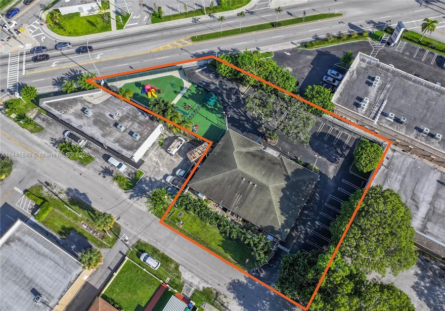 Free standing 4500sf bldg on 23,450sf lot, located between Aventura/NMB & North Miami. Zone: Commercial. Main access on W. Dixie Hwy, a key corridor connecting Aventura to Miami Shores. 2024 New Roof. Current use: PreSchool, Lic for 90 Students. Offering includes: building, land, FF&E and business (name not included). Excellent location for redevelop: medical/dental or professional office space. Gated, parking- 24 cars.