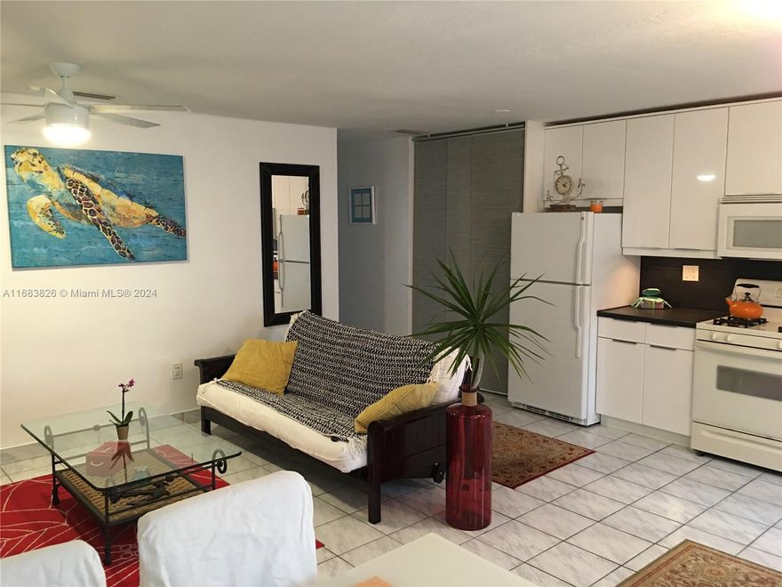 Large 1 bedroom & 1 Bath on the 2nd floor comes with 1 assigned covered PARKING space. Central A/C, washer/dryer INSIDE the UNIT. Open kitchen Quartz Counter tops w/ full backsplash , Gas Stove, microwave, dishwasher, open living room, huge wall to wall closet with ELFA shelving, Lost of storage Space. renovated Shower/bathroom, nice size bedroom with small balcony. Great for frist time home buyer or investment. Perfect quiet South Beach location. Rentals allowed (no short term). Pets allowed.