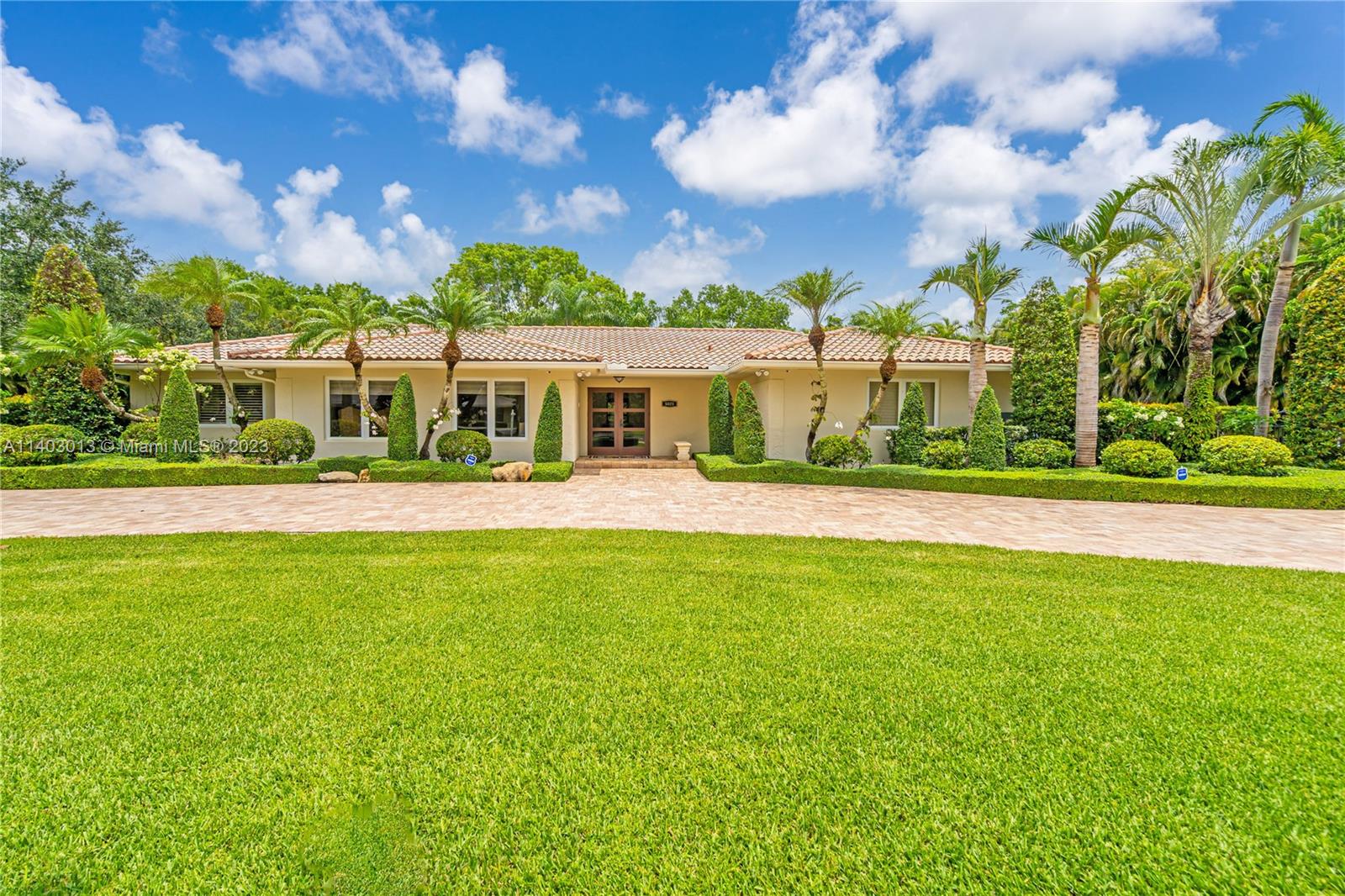 Prime Location in sought-after North Pinecrest. Great opportunity to own a beautiful home on a 0.71 Acre. This property boasts a gourmet kitchen with stainless steel appliances, custom cabinetry, engineered wood floors throughout, resurfaced pool, and lovely porcelain floors on the terrace and pool deck. The master bedroom has a custom-built walk-in closet and a jacuzzi tub/shower combination in the master bathroom. The guest bath features a Restoration Hardware double-sink vanity. Additional features include a 15-hardwired security system, exterior up lighting and security lighting, privacy gates, and custom-designed landscaping. Plenty of room to expand if needed. With the elite Pinecrest schools nearby, Pinecrest offers more than just a place to live making this home a must-see!