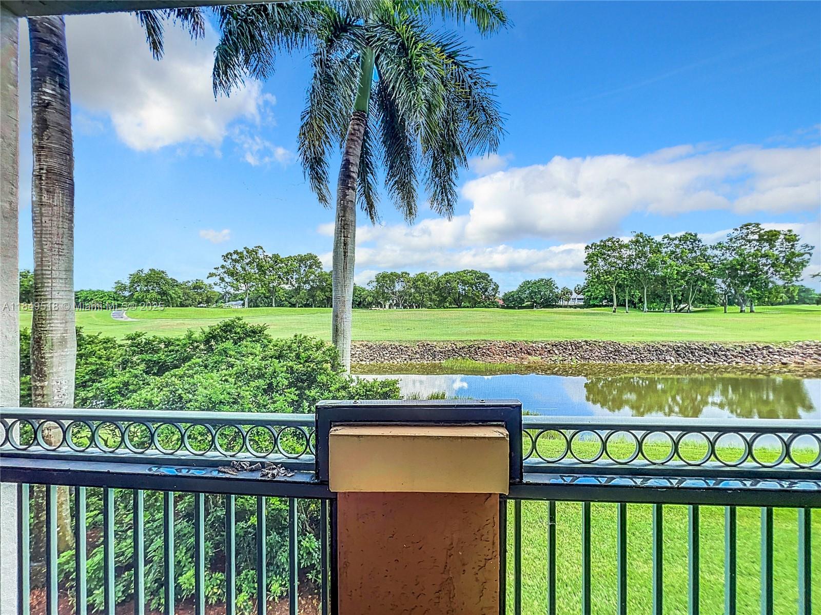 Furnished condo with front garage situated in the gated community of Saint Andres at the Polo Club. This amazing 2 bed 2 bath freshly painted is located on the second floor and offer fantastic golf course and water views. Five minutes from the WEF show. New A/C. The residence amenities include tennis court, pool, jacuzzi, gym and more. Front car garage with room to fit a second car. Must see.