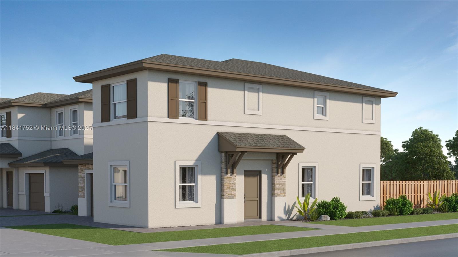This new two-story home blends elevated comfort and style. A spacious Great Room ideal for entertainment and relaxation melds effortlessly into a peninsula-style kitchen, intimate dining area and a cozy rear patio. On the same level is a bedroom that can be used for guests or a home office. Upstairs are the remaining three bedrooms and a versatile loft space. The owner’s suite is a tranquil retreat equipped with an attached bathroom and two walk-in closets.
Prices, dimensions and features may vary and are subject to change. Photos are for illustrative purposes only.
