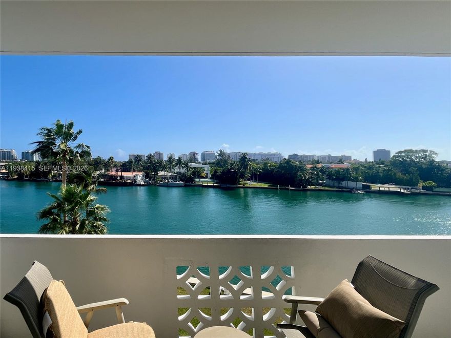 Best priced waterfront 2BR on Bay Harbor Islands. Enjoy beautiful sunrise and bay views from every room in this bright corner residence at The Mediterranean, a boutique waterfront building in a prime island location.

The residence offers a flexible layout with an open second bedroom that expands the living area and can easily be reconfigured as a private bedroom or home office with its own water views. Existing features include tile flooring throughout, granite countertops in the kitchen and baths, and stainless steel appliances. The unit is vacant and easy to show, offered strictly as-is with the opportunity to add long-term value and customize through renovations; buyers are advised to conduct their own inspections to evaluate condition and suitability.

This well-managed building has completed its 40-year recertifications. Select photos include virtually staged design concepts to illustrate possible layout and design ideas; the property is offered unfurnished and priced to reflect current condition.