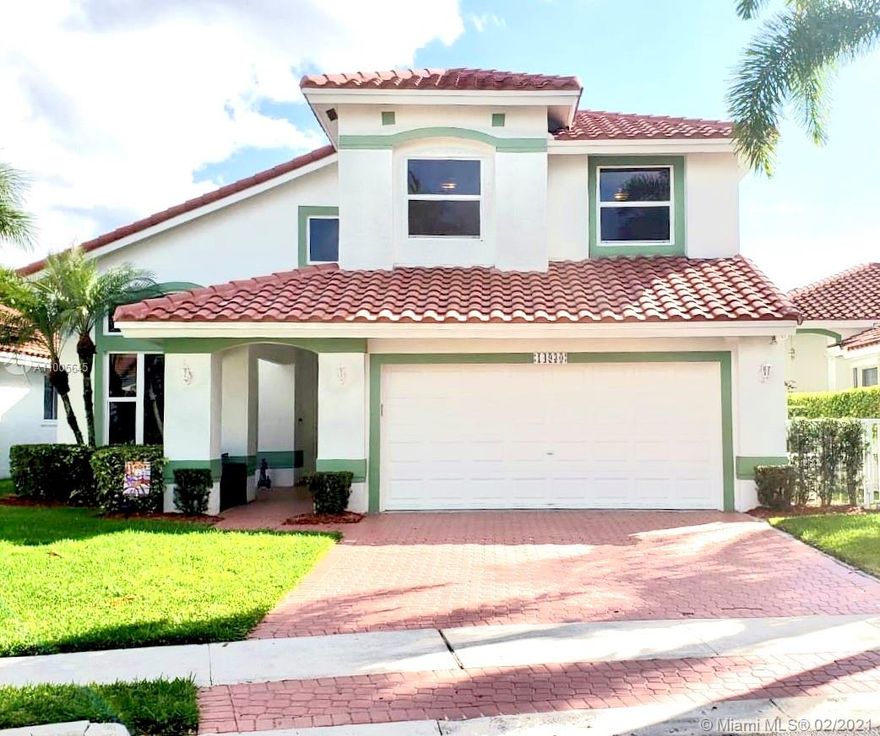 Harmony starts at home! This beautiful gated 4 bed 3 bath waterfront with private pool & spa home with high vaulted ceilings offers a lifestyle you DESERVE! All impacted windows, 2 car garage, tile & wood floors, amazing open floor plan with dining, kitchen & large family room over looking the waterfront & screened in pool/spa patio area. Great for entertaining or just relaxing pool side. Huge master bedroom with room for home office, sitting area or workout space, Master bath; double vanities, standing shower, separate jacuzzi tub. Come visit the Grand Palms community where residences are situated on three, 9-hole golf courses offering 27 holes of play with differing levels of play and challenges. Easy Showings virtual or in-person. Thanks for considering this home, Have a great day!!