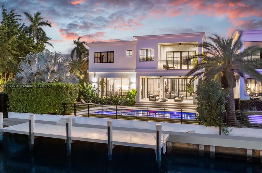 Welcome to a stunning 2021 new construction home located in the prestigious gated Belle Meade community, offering 4,303 sq.ft. of modern luxury. Boasting a new seawall, dock, and direct ocean access—just seconds to the open bay with no bridges—this residence features 5 spacious bedrooms and 4.5 elegantly designed baths. Enjoy light-filled interiors that open to a covered lanai and a heated salt-chlorinated pool with spa. The chef’s kitchen includes Subzero/Wolf appliances and custom MiaCucina cabinetry. The primary suite offers a private balcony and a massive 16x10 custom closet. Approved plans add 756 sq.ft., expanding the home to 6 beds, 5.5 baths, and 5,059 interior sq.ft. Minutes from Design District, Wynwood, the airport, Miami Beach, and top schools. Schedule a private tour today!