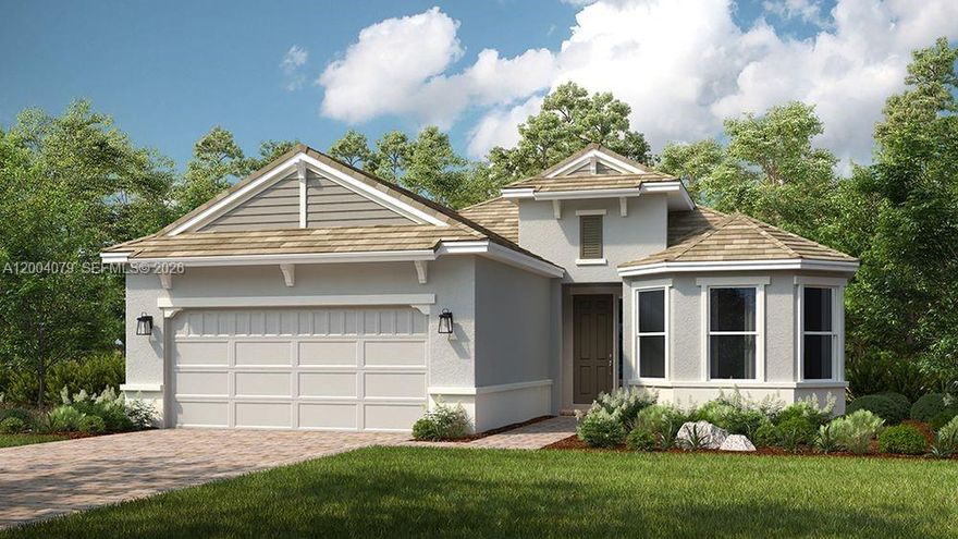 What's Special: Preserve View | Dedicated Study | Covered Patio. New Construction - Ready Now! Built by America's Most Trusted Home Builder. Welcome to the Farnese at 13605 SW Alejandro Court in Esplanade at Tradition! This open-concept floor plan is designed for flexibility and comfort with a designer kitchen featuring a large island that flows into the great room and casual dining area. Sliding glass doors lead to a covered lanai, perfect for relaxing outdoors. The primary suite offers a bay window, dual sinks, a walk-in shower, and an oversized closet. A guest bedroom with a private bath, an additional bedroom with its own ensuite, and a study provide plenty of space for guests and hobbies. Additional Highlights Include: tray ceilings, additional bedroom with bathroom, pocket sliding glass door to outdoor living, study, rough-in plumbing for future outdoor kitchen. Photos are for representative purposes only. MLS#A12004079 - Discover Esplanade at Tradition, a vibrant 55+ community with resort-style amenities, pool, tropical beach, and cabanas. Play pickleball, stroll the lakefront, enjoy café treats, and visit the bark park. Live every day like vacation!