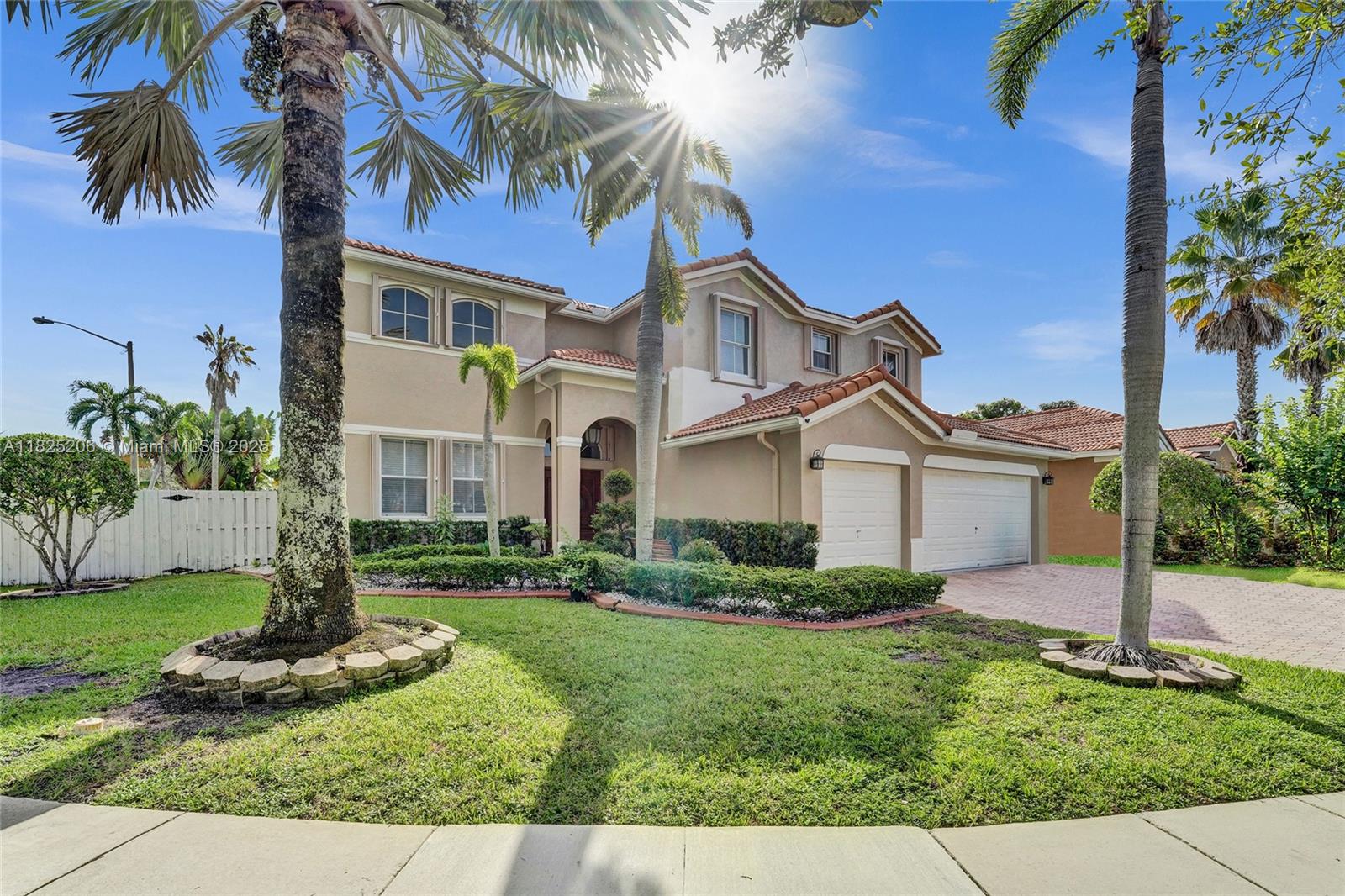 Now offered at a Newly Improved Price this 2 story corner lot home features 5 spacious bedrooms, 4 full bathrooms, and a 3 car garage all nestled in the exclusive gated community of Spring Valley Estates. Enjoy a flexible layout with one bedroom downstairs great for guest or office space. Upstairs, the primary suite features an updated bath with Jacuzzi tub, dual sinks, separate shower, and his & hers walk-in closets. Two bedrooms share a jack-and-Jill bath, while another has a private bath. Step outside to your screened patio and pool plus hurricane shutters for peace of mind. Roof is original and some updates needed, perfect chance to make it your own.
