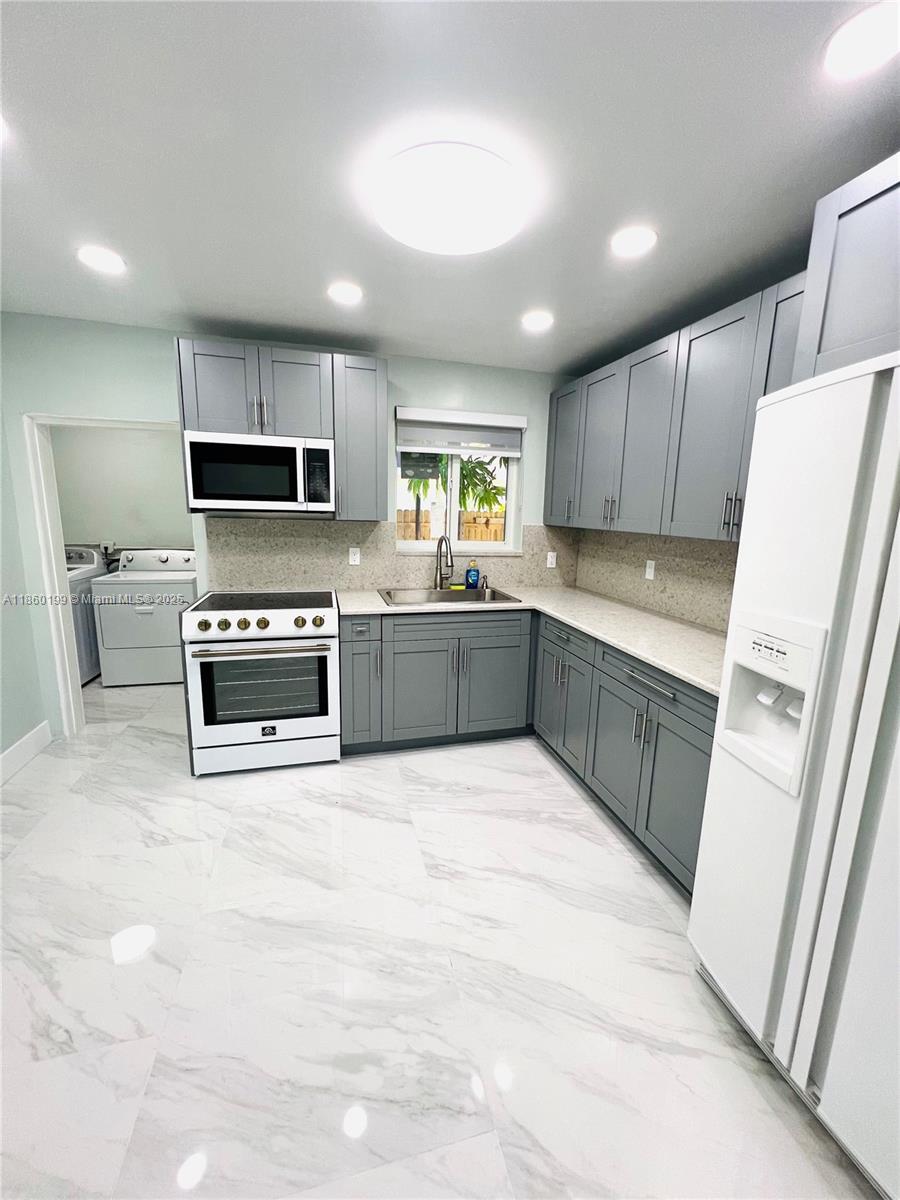 Brand-New Remodeled Home! This spacious floor plan features impact windows and doors, granite countertops, and a full kitchen with all appliances included. Water and Internet included in the monthly rent. Owner will also cover 40% off the electric bill. Enjoy the convenience of a washer and dryer inside the unit, along with beautiful large white tiles and freshly painted interiors. The home offers plenty of parking, with no HOA and an easy same-day approval process. Move in with just first month’s rent and one security deposit. All credit scores considered and pets are welcome. Welcome home — the perfect place to create new memories!