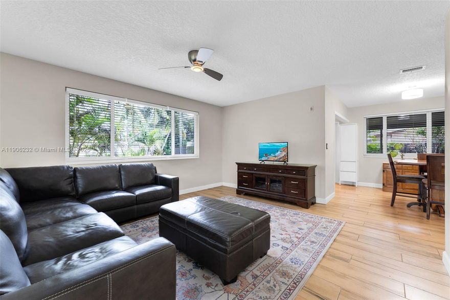 Nestled in Oakland Park’s desirable Corals neighborhood, this charming 3-bedroom, 2-bath corner-lot home captures the essence of Florida living with a 2023 roof, 2023 A/C, impact windows and doors, updated electrical panel, and tile flooring throughout. Both bathrooms have been tastefully remodeled, and the vintage kitchen is in pristine condition. The property has lush landscaping, a covered patio perfect for outdoor enjoyment, and parking for two cars plus ample street parking. Ideally located near downtown Oakland Park’s arts and culinary district, Wilton Manors, Fort Lauderdale, Pompano, Inter Miami Stadium, beaches, shopping, major highways, and FLL Airport—experience the best of South Florida living in this delightful home!