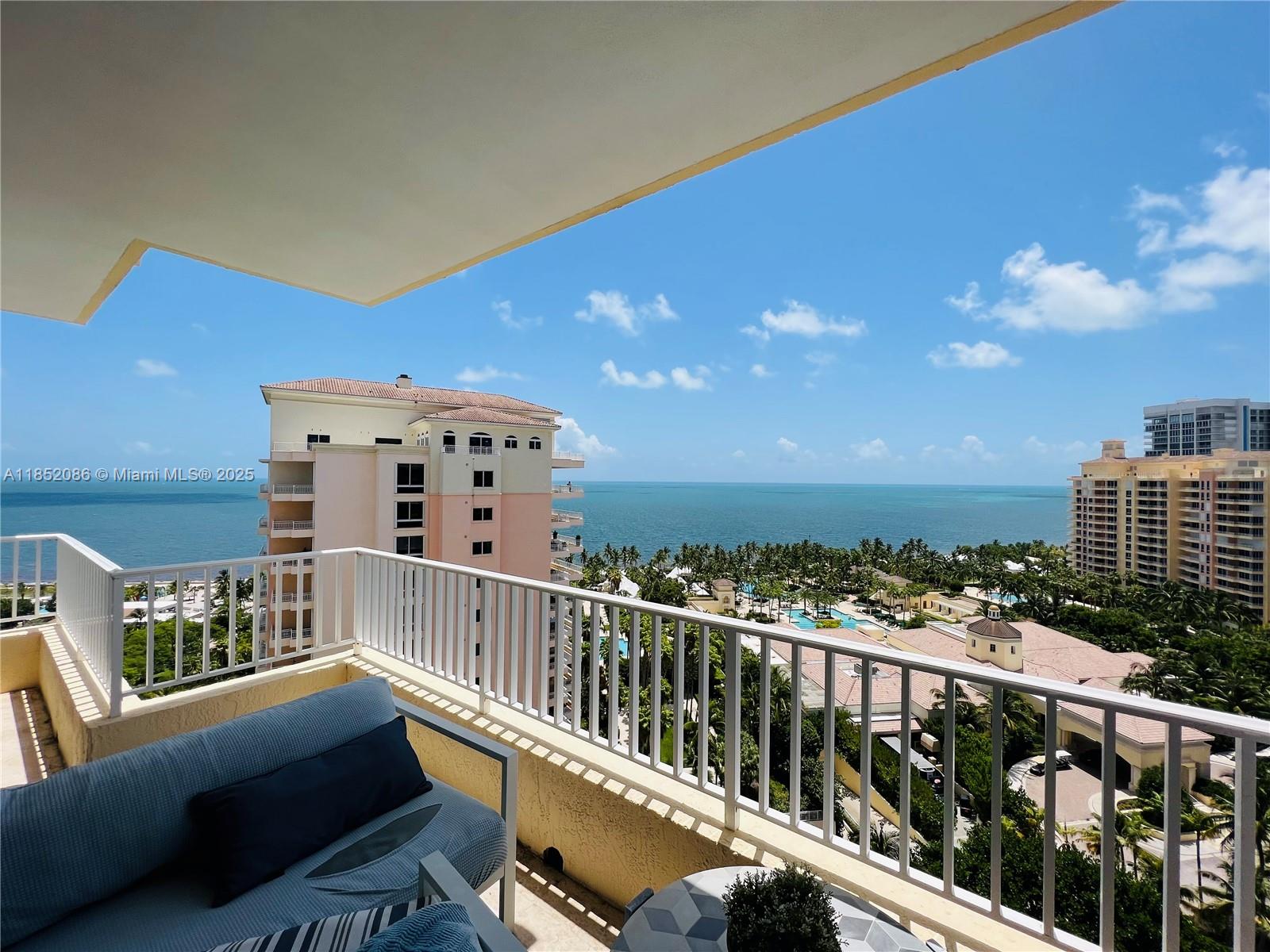 Spectacular views drom this high floor three bedrooms, four and a half bath apartment. Finished flooring throughout and plenty of upgrades in the kitchen and bathrooms. Enjoy the breathtaking views of Ocean, Bay & City of Miami, with the resort style amenities offered at The Ocean CLub.