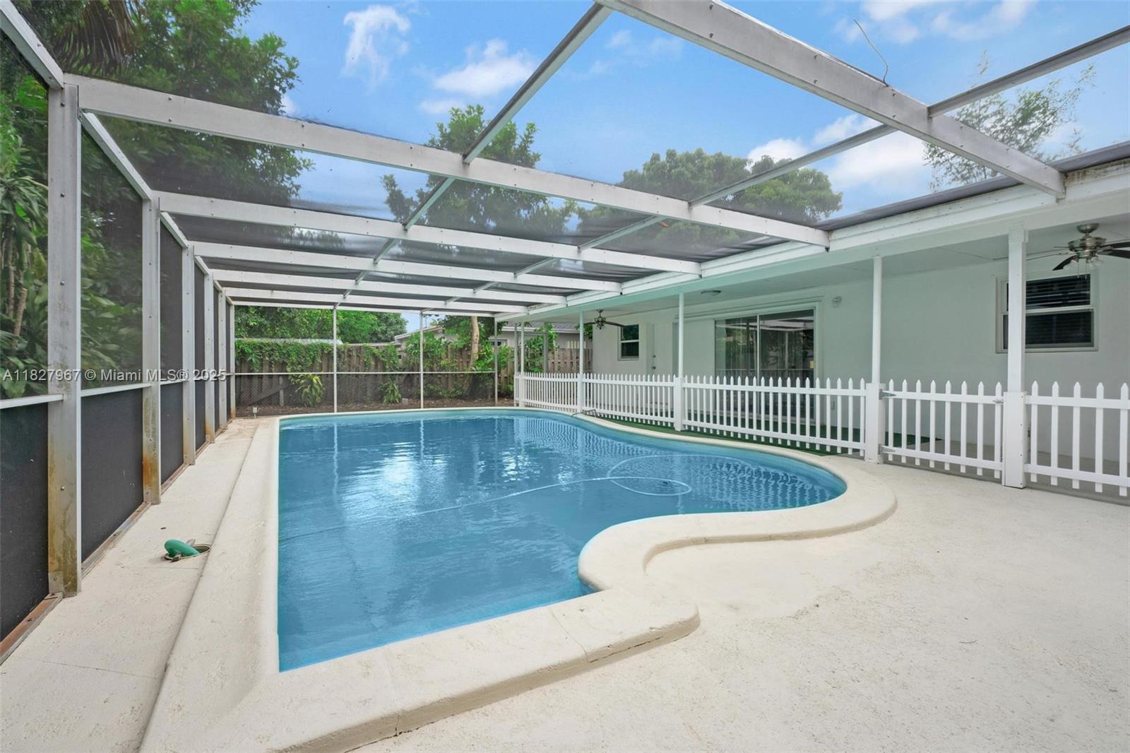 A $5,000 SELLER’S CONCESSION is being offered to Buyers towards closing costs; Welcome to your new home! This beautifully renovated residence features three bedrooms, two bathrooms, and a screened pool perfect for enjoying sunny days. Equipped with impact-resistant windows and a smartly designed split floor plan, it offers both privacy and space. The semi-open kitchen flows effortlessly into the living areas, making it ideal for hosting gatherings. A convenient laundry room and a single-car garage add to the functionality of this charming home. Move-in ready, this property awaits your personal touch to enhance its appeal. Situated in a prime location, it promises a lifestyle of comfort and convenience. Come see it now!