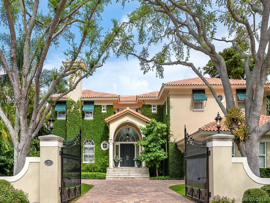 WATERFRONT 5,598 SF home in GATED COMMUNITY COCOPLUM located at the end of a quiet CUL-DE-SAC. Designed by architect Ramon Pacheco, this updated 5 Bed/6.5 Bath home sits on a 14,013 SF lot & features top of the line details and finishes, impact windows as well as a 70 ft dock. Upon entrance, gates open to beautiful driveway leading up to double doors that open up to foyer & view of the backyard. Downstairs offers formal & informal living rooms w bar & fireplace, formal dining room, as well as maid’s room & chef’s kitchen w Wolf induction stove, Subzero refrigerator, marble countertops & wine cellar. Upstairs opens to 4 bedrooms, each w own bathroom & oversized closets. Outdoor entertaining area is complete w heated pool, built in BBQ, ecofriendly Mosquito Nix System, & full cabana bathroom