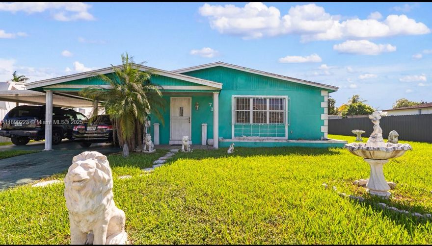 Move-in ready 4/2 single family home with 1,807 sq ft in the up-and-coming Florida City/Homestead area! Solid structure with roof less than 10 years old. Spacious fenced yard offers room for boat, RV, or ATV and plenty of play space for family or pets. Great potential to update and make it your own! Perfect for families or investors. Conveniently located just minutes from the Florida Turnpike, shopping, and schools. Come see the opportunity and schedule your tour today!