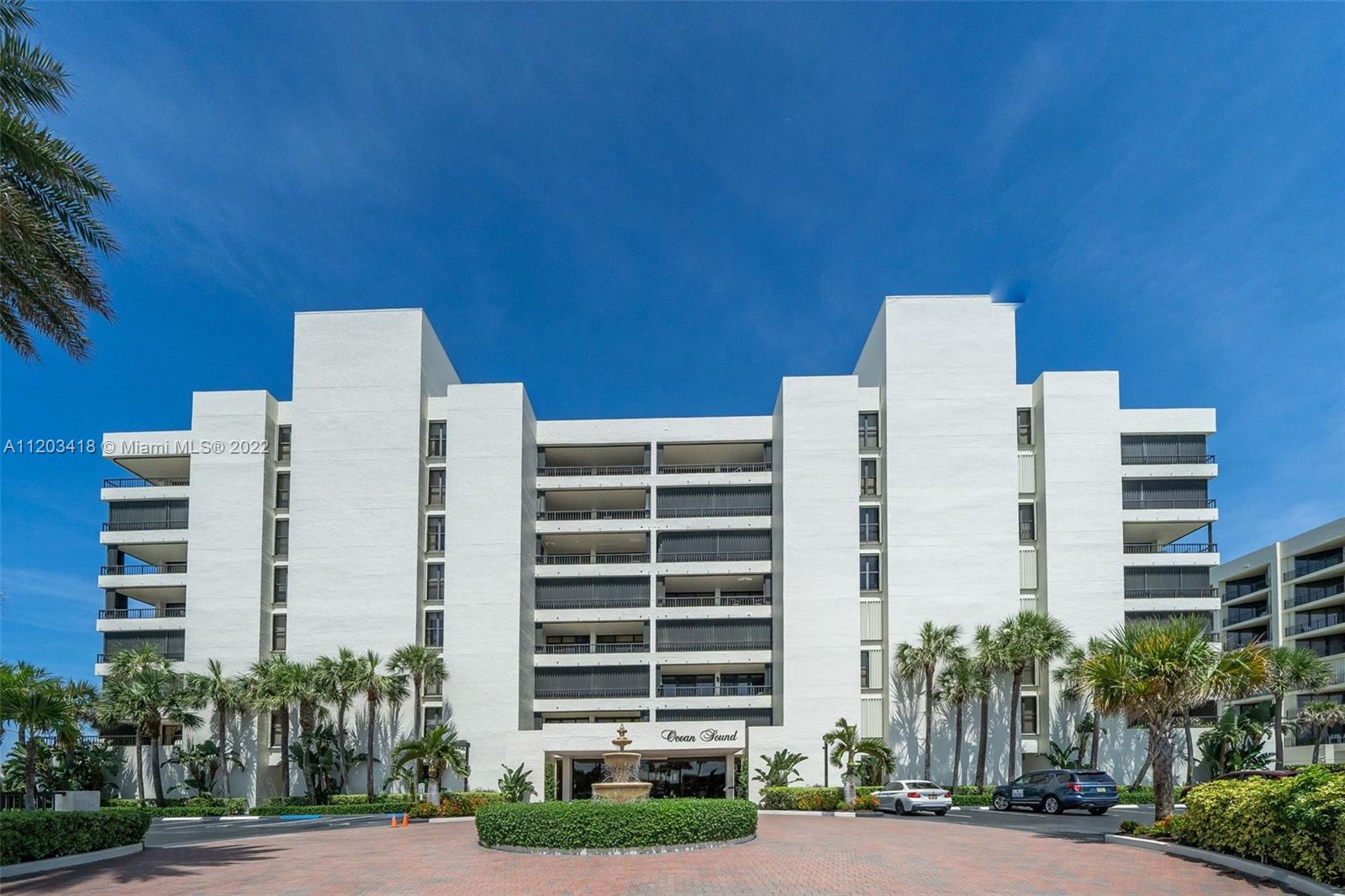 Exquisite... decorator model unit with upgrades galore!  This immaculate custom 3Br/3Ba offers amazing views of the Blue Atlantic and Turquoise Intracoastal Waterway!  Building features include a decorator lobby, garage parking, and lovely heated pool/Jacuzzi/Barbecue area and club room along with a common boat dock, Private beach access, an excellent on-site manager and underground parking. Ocean sound building with only 28 total condos, 4 per floor. . . This is a must see and easy to show!