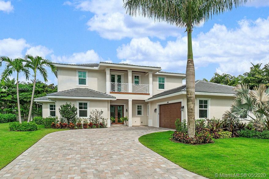 New construction on the largest lot in the community w/ privacy! Floor plan designed to accommodate modern living + different ages/stages. Main floor: a large kitchen/great room combination, butlers pantry w/ wine storage, formal dining rm, guest suite w/ beach entry shower, master suite w/ gorgeous bathroom & large walk in closet, and large laundry room w/ lots of storage. Upstairs: two bedroom suites, another bedroom with a jack and jill bath to an office or home gym room, another large laundry room with lots of cabinetry, and two linen closets. Enjoy the south Florida lifestyle outdoors w/ a covered patio, summer kitchen with a gas grill, sink and fridge, all on 1/3 acre. Tankless gas hot water, impact glass throughout, oversized garage + a major price improvement make this a must see!