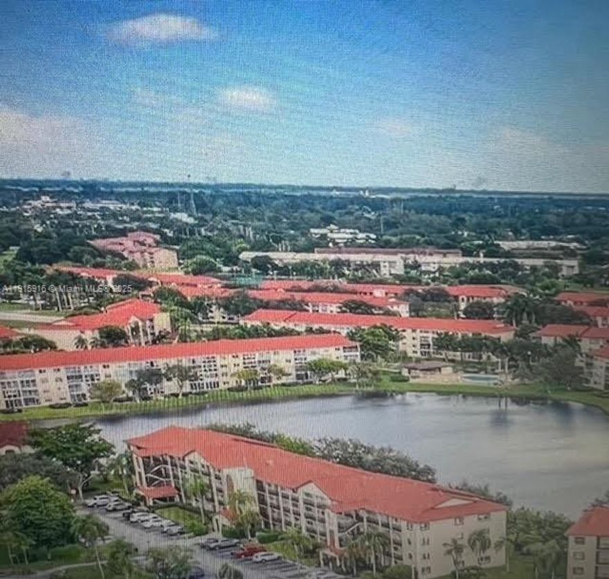 This 3rd floor, 2 Bedroom & 2 Bathroom, 1,192 Sq. Ft Condo in Century Village Pembroke Pines offers beautiful lake views from the terrace and master bedroom, along with a spacious layout, a large kitchen and 1 walk-in closet, one regular closet. The unit includes a reserved parking spot, a washer/dryer and access to the community's many amenities, which include numerous pools, tennis and pickleball courts, a theater, Pools and fitness centers. Residents also benefit from Cable, Wi-Fi, Water & Trash and Community Security are included in the association fees.