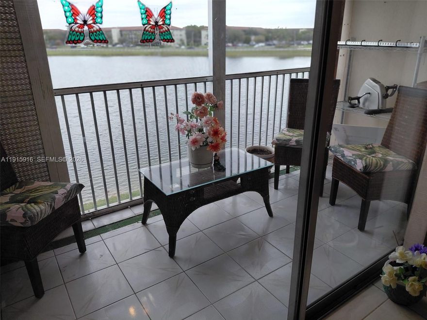 This 3rd floor, 2 Bedroom & 2 Bathroom, 1,192 Sq. Ft Condo in Century Village Pembroke Pines offers beautiful lake views from the terrace and master bedroom, along with a spacious layout, a large kitchen and 1 walk-in closet, one regular closet. The unit includes a reserved parking spot, a washer/dryer and access to the community's many amenities, which include numerous pools, tennis and pickleball courts, a theater, Pools and fitness centers. Residents also benefit from Cable, Wi-Fi, Water & Trash and Community Security are included in the association fees.