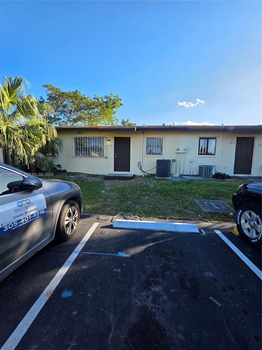 Remodeled Townhouse 2/1.5 bath in Homestead. IMAPP said 1/1.5, but it came with a room with a double door (like French doors, owner closed it) The half bath has space to add a small shower. One story townhouse. It is all completely remodeled, it is like new. Oversize walking closet and a backyard. Easy to show on lockbox.