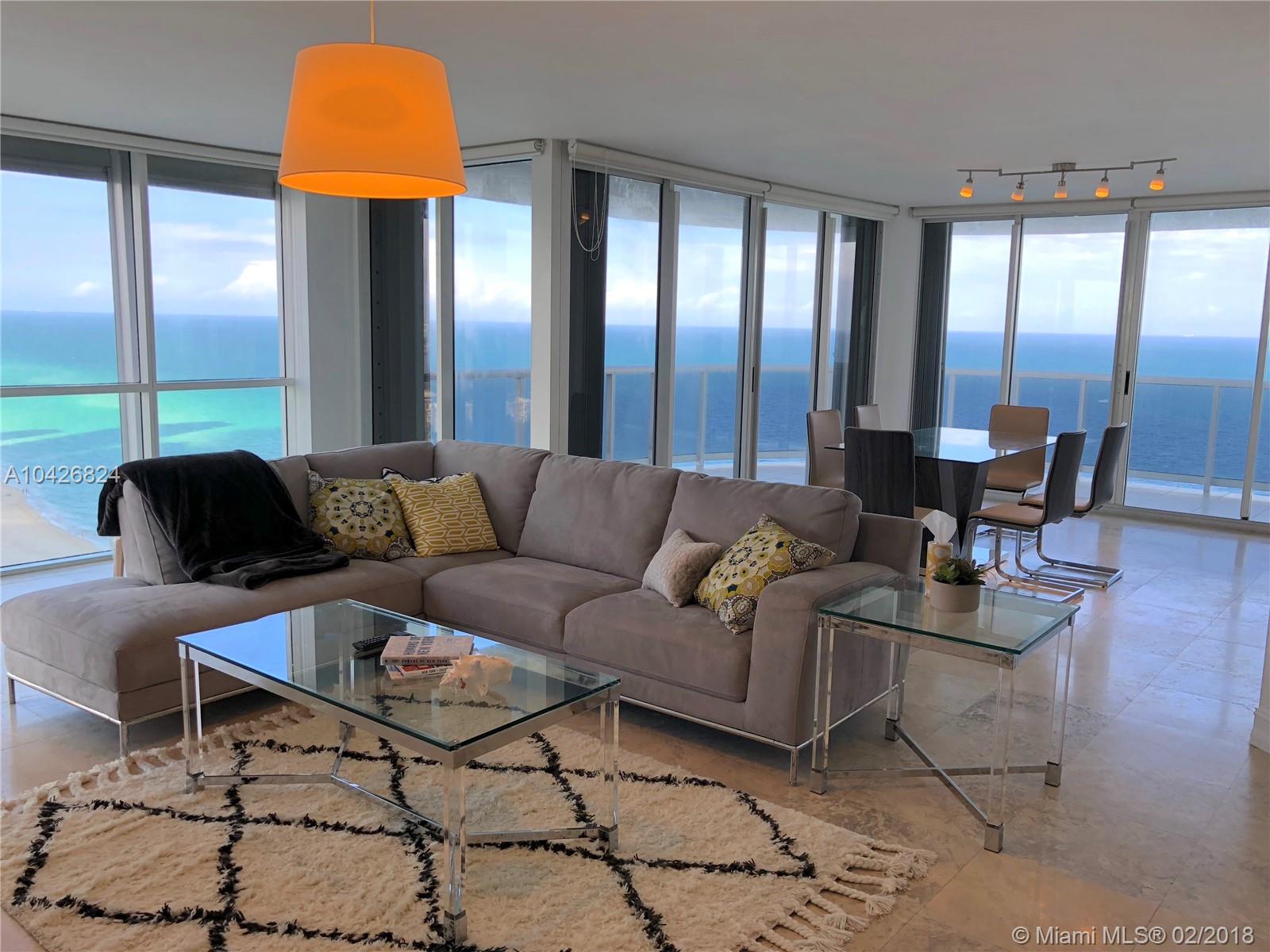 Stunning views from this spacious direct ocean front 3bed/3bath condo at Sands Pointe in Sunny Isles. It boasts over 2,100 Sqft. of living area plus an expansive wraparound balcony offering endless views of the ocean and Sunny Isles beach. It has marble floors in living area, laminate wood floors in bedrooms, spacious kitchen w/stainless steel appliances, new washer/dryer plus built out California style closets in every room. Sands Pointe offers 24/7 concierge, valet, tennis, pool, gym & beach service. Can be rented short or long term. Sorry no pets!