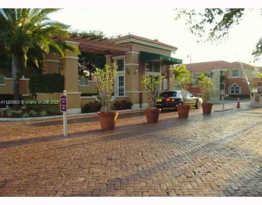 DON'T MISS THIS AMAZING OPPORTUNITY TO LIVE IN THE GATED COMMUNITY . BEAUTIFUL CONDO 2 STORIES. CERAMIC ON THE FIRST FLOOR AND WOOD ON SECOND FLOOR. 2 MASTER BEDROOM WITH WALKING CLOSET AND 2 1/2 BATHROOM. WASHER AND DRYER INDSIDE OF THE UNIT. 2 PARKING SPACES DETACHED, PATIO AND COMMUNITY POOL. NO PETS ALLOWED.