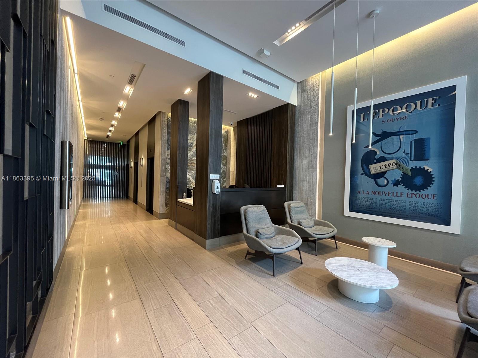 855 sqft office at iconic One Flagler building designed by Morris Lapidus. Office has laminated flooringthroughout.3 private offices and large common area.
