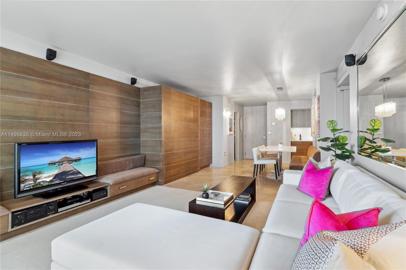 TURN KEY BOUTIQUE BEACH CONDO UNIT ON THE BEACH ALL CECCONI/SIMONE DESIGN, KOHLER FIXTURES THROUGHOUT, SUB-ZERO/WOLF APPLIANCES, 30"WOLF ELECTRIC BUILT IN OVEN, VENTLESS STACKED ASKO WASHER/DRYER, IRPINIA CUSTOM CABINETRY IN KITCHEN, BATHROOMS AND LIVING ROOM, SURROUND SOUND IN LIVING ROOM AND BEDROOM AS WELL AS BLUE RAY CD PLAYER, PAVILLION CUSTOM FURNITURE, SUNGLOW BLACKOUTS IN BEDROOM AND LIVING ROOM, ONE MURPHY BED AND ONE SOFA BED (BOTH QUEENS SIZE), TAVERTINE FLOORS, CORIANCOUNTERTOP IN THE KITCHEN!!