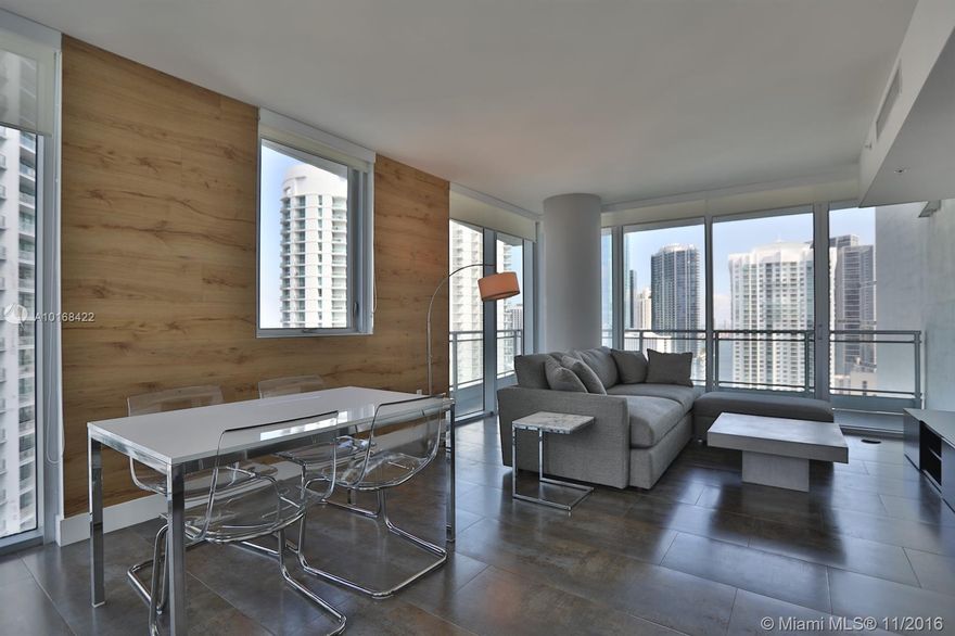 FURNISHED UNIT AT MINT CONDO.  1389 Sq Ft 2Bed/2.5Bath ,EAST and WEST VIEWS,BLACKOUT SHADES BEAUTIFUL SPACIOUS BRAND NEW, KITCHEN OVERLOOKING THE BEAUTIFUL CITY OF MIAMI,PORCELAIN FLOORING,CUSTOM FIXTURES,CORNER UNIT WITH 2 LARGE BALCONY, SPECTACULAR CITY, CALIFORNIA CLOSETS,PROFESSIONALLY DESIGNED, INTERNET AND CABLE INCLUDED. MANY AMENITIES, SPA, HEALTH CENTER, POOL. SEE DETAILED VIDEO ON YOUTUBE SEARCH FULL ADDRESS!