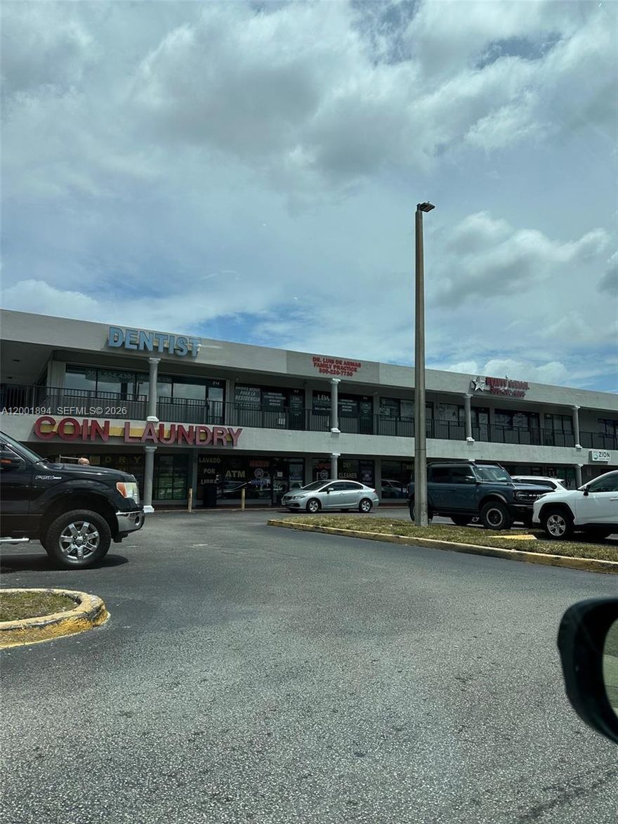 SECOND FLOOR OFFICE SPACE FOR RENT LOCATED IN FLAGLER SQUARE SHOPPING CENTER. SPACE IS SEGEGATED INTO OFFICE USE WITH A RECEPTION AREA, A RESEPTIONIST WORK AREA 3 OFFICES A BATH ROOM AND A SMALL STORAGE AREA. CENTER HAS  A PIZZA HUT AND SUBWAY T MOBIL AND VARIOUS NEIGHBORHOOD STORES. CENTER IN A FAST GROWING AREA ACCROSS FROM SOCIAL SECURITY OFFICES ON FLAGLER STREET. AREA ABOUT TO TRANSFORM TO FLAGLER CITY CENTER A NEW PROJECT JUST BEHIND THE CENT WHICH WILL ADD 5 TO 6 THOUSAND UNITS AS WELL AS SCHOOLS AND ADDITION SHOPPING AND A HOSPITAL ARE ALL IN THE PLANNING STAGES.