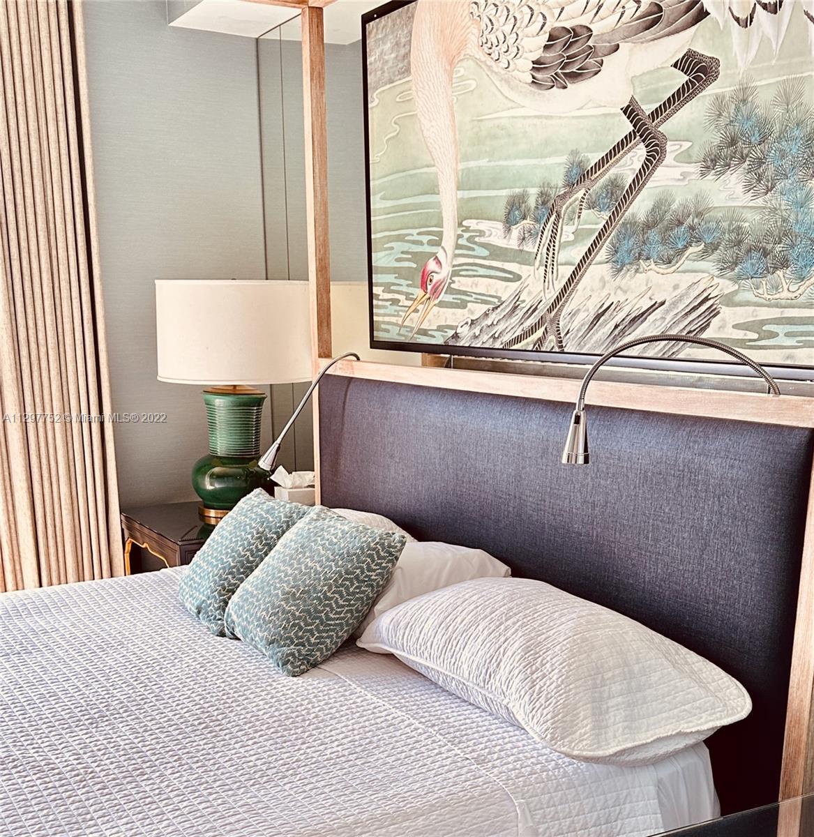 Icon Brickell Tower three condo hotel residences located in the heart of Brickell unit 4209, offer breathtaking unobstructed water views furnished and decorated by Kelly Wearstler. This one-bedroom one bath features an enclosed den that has been converted to a bedroom with two twin-size beds making it a two-bedroom unit that sleeps four guests. The unit is completely turnkey and ready for occupancy. The building offers five-star W hotel amenities, valet parking, restaurants, a luxurious spa, and much more! Walk to the shops of Brickell Citi Centre, restaurants entertainment, and minutes away from Downtown Miami, Miami Beach, Coconut Grove, Edgewater, and Miami International Airport. Chic Living and City Living at its finest welcome home.