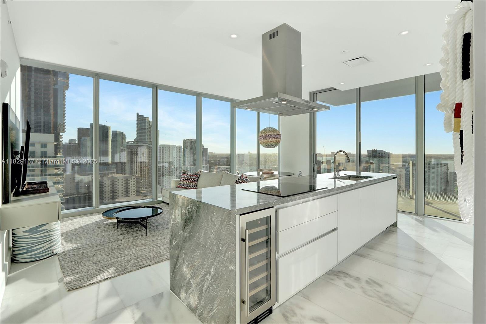 Discover unparalleled luxury in this fully furnished 2-bed, 2-bath unit at one of Miami's latest waterfront luxurious marvels, Missoni Baia. Nestled in the building's South-West corner, the unit boasts stunning bay and city views, amplified by natural light through 10' ceilings. Marble floors and counters add elegance, while the kitchen, with Wolf and Subzero appliances, plus an Electrolux Washer and Dryer, offers unmatched convenience. The high-end Addison House furnishings truly make this apartment feel like home. Missoni Baia's three floors of indoor amenities include a bay-facing gym and pool, spa, theatre, kids' play area, game room, and pet spa. Outdoors, enjoy nearly an acre of facilities, including an Olympic-sized pool, hot tub, BBQ, kids splash pad and tennis courts.