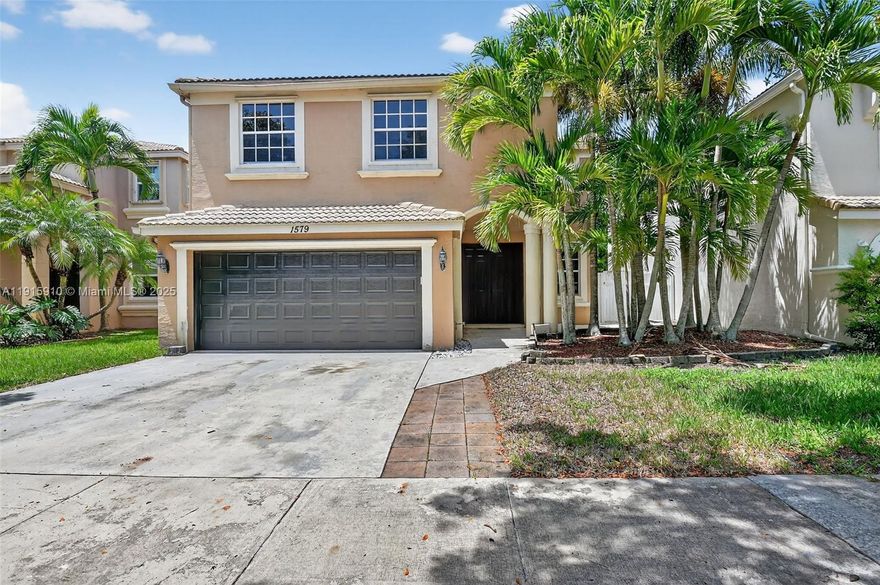 Spacious 5BR, 2.5BA home in Madison Green, Royal Palm Beach, with 3,347 total sq ft (2,768 under air). This
property offers key 2023 updates plus room for customization. Upgrades include granite flooring on the first floor,
marble-look porcelain tile, new baseboards, crown molding, modern lighting, and a Lennox energy-efficient HVAC.
The kitchen features high-gloss cabinetry and a large island, prepped for marble countertops, waterfall edge, and
farmhouse sink. Upstairs, a spa-style bath includes dual showers and a floating vanity, while the primary suite has
ample space with a bath ready for your design. Outside, enjoy a private backyard with resurfaced pool/spa,
decorative tilework, water spouts, and raised seating. Community amenities include: store, non-membership golf course, basketball court, tennis court, clubhouse, playground, pro shop store, and fishing pier.