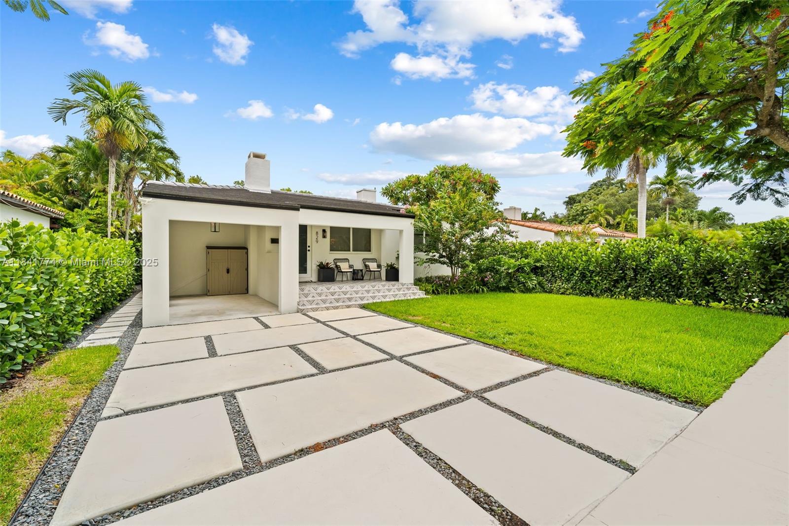 Welcome to this stunning, fully remodeled 2-bedroom + Den, 1-bathroom home nestled in the picturesque neighborhood of Coral Gables. Meticulously designed with impeccable attention to detail, this residence offers a harmonious blend of modern sophistication and timeless elegance. Step inside to discover an open-concept living space adorned with high-end finishes and flooded with natural light. The gourmet kitchen features top-of-the-line appliances, sleek countertops, and ample storage. Outside, the meticulously landscaped yard showcases greenery and a tranquil patio, perfect for entertaining or enjoying a peaceful evening. Located in the desirable Coral Gables community, this home offers a seamless balance of comfort, luxury, and convenience. Close to the best Coral Gables has to offer!