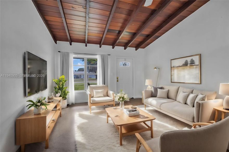 This charming property is nestled in a quiet, neighborhood just minutes from Downtown Fort Lauderdale and all it has to offer.. This home features a new roof (2024) vaulted ceilings that enhance the sense of space and fill the interior with natural light, along with classic terrazzo floors that add timeless character and durability throughout.
The property features a spacious yard with room to relax, garden, or create your own outdoor oasis. Conveniently located near major highways, downtown Fort Lauderdale, beaches, shopping, dining, and schools, this home combines privacy with accessibility.
Whether you’re a first-time buyer, investor, or looking to customize your dream home, this property presents an excellent opportunity in a desirable Fort Lauderdale location. No HOA and easy access to city amenities make this a must-see.