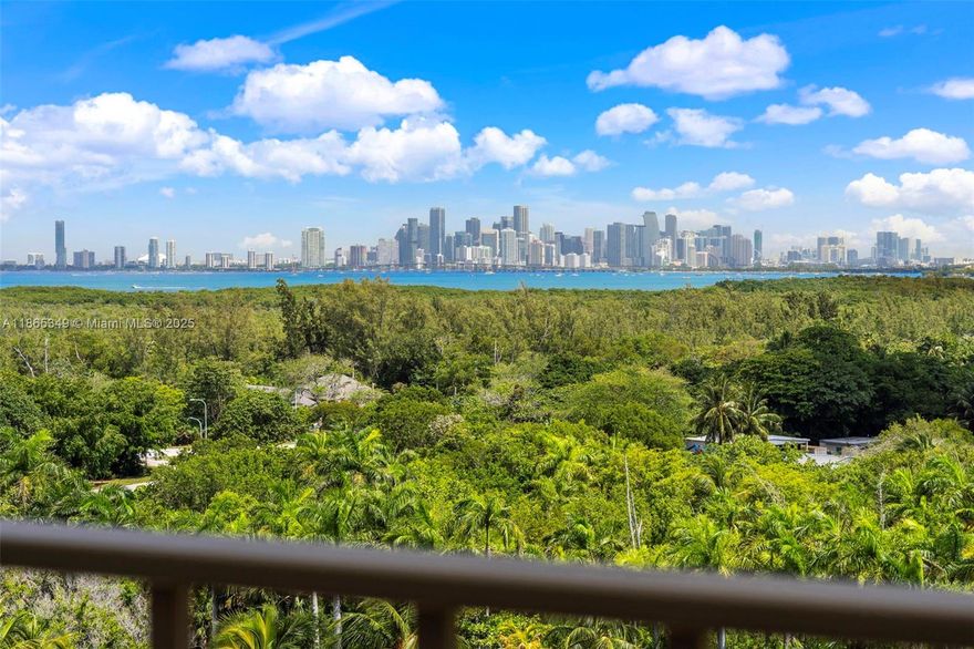 Rare opportunity to buy high floor unit with ocean, bay, city and park views protected in perpetuity.  2 bedroom, 2 bathroom fully renovated condo with private beach access, heated pool, gym, sauna, party room and four tennis courts. Apartment features italian porcelain floors, newly renovated bathrooms, new washer dryer in unit. Private balcony. Views are guaranteed in perpetuity as property faces Crandon Park. One covered and assigned parking space. One dedicated storage space on same floor. Prime Key Biscayne schools. Walkable to amazing restaurants, library, parks, banks and much more. Apartment has not been on the market since 1980s - you will have to wait another 45 years for this buying opportunity!