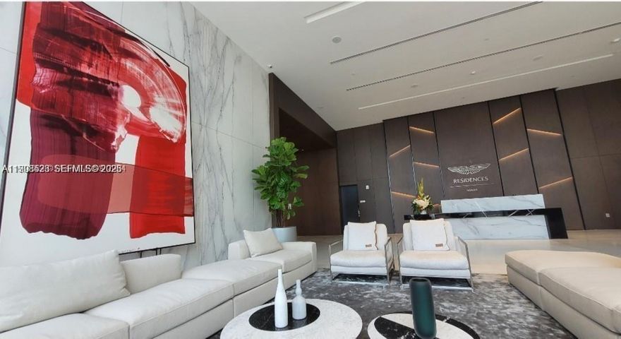 Stunning Fully Furnished 1 Bedroom/1.5 Bath Bath at Aston Martin, the British Brand has opening with more flashy features than could ever dream of. Unit located on 29th Floor with amazing skyline views and large terrace. This condo offers light-filled, open living spaces w/ volume ceilings and high-end finishes & fixtures throughout. Custom walk-in closet, Motorized Window Treatment, Designer Lamps, Floor to ceiling Mirrors Wall -Mounted, Luxury kitchen with bulthaup cabinetry and Gaggenau appliances and the premium marble flooring. 4 floors of sky amenities: Infinity Pool, Private Pool Cabanas, Sky Bar & Lounge, His and Hers spas, inclusive saunas, Pool concierge, Gran Salon, State -of-the-art- fitness center, Theaters, Golf Simulator, Indoor Pool, Kids & Teens Rooms, Yatch Dockage