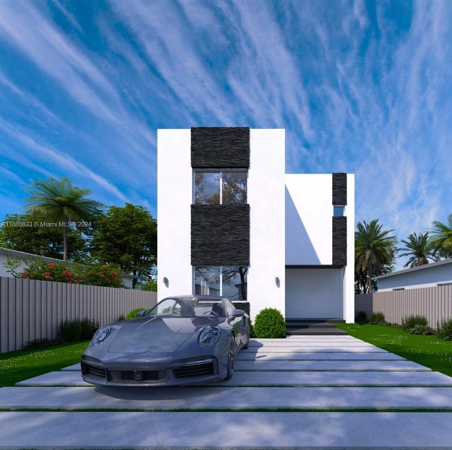 This beautifully designed, new-construction, two-story house features a spacious interior with 3 bedrooms and 2 full bathrooms on the second floor, plus a half bathroom on the first floor. Enjoy a welcoming living area and a dining space perfect for family meals. The gourmet kitchen is a chef's delight, equipped with modern appliances, all highlighted by stunning white quartz countertops, a side waterfall, marble backsplash, an L-shaped island, and self-closing cabinets. The front entrance foyer leads to patio tiled stairs, while a security fence offers peace of mind. Enjoy the second-floor balcony for evening sunsets, and benefit from exterior lighting and a two-car driveway for ample parking. Estimated completion Q4 of 2025. Don’t miss the opportunity to make this stunning home yours!