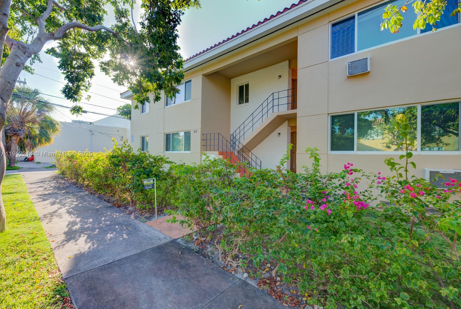 This 1 bed 1 bath unit is situated on the 2nd floor of a quiet, tree-lined street in Coral Gables. Just steps from Miracle Mile, with access to shopping, dining, and entertainment. It has an open floor plan filled with natural light and original hardwood floors. Two air conditioning units provide personalized comfort year-round. Generous storage space includes a walk-in closet in the bedroom, large storage closet in the living area and impact windows throughout the unit. Residents enjoy convenient access to a ground-floor laundry room, and street parking is readily available without the need for a permit. NO PETS NO EXCEPTIONS.