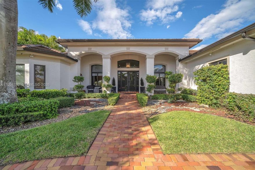 Exquisite Lakefront Estate in Gated Riverstone Community
Welcome to this exceptional five -bedrooms four-bath luxury residence offering 5,242 square feet of refined living space on a expansive 0.81- acre lakefront lot. Built in 2005 and meticulously maintained, this estate seamlessly blends elegance comfort, and modern functionality within Riverstone gated community.
The home showcase marble flooring and a designer chef kitchen equipped with high end appliances, including a gas range powered by a 500-gallon propane tank. This house features a new roof, impact windows and stand by generator. Additional highlights include a three-car garage, big master bedroom , remodel master bathroom,
pool, spa jacuzzi and outdoor kitchen. Turnkey home. REAL STATE AGENTS WELLCOME.