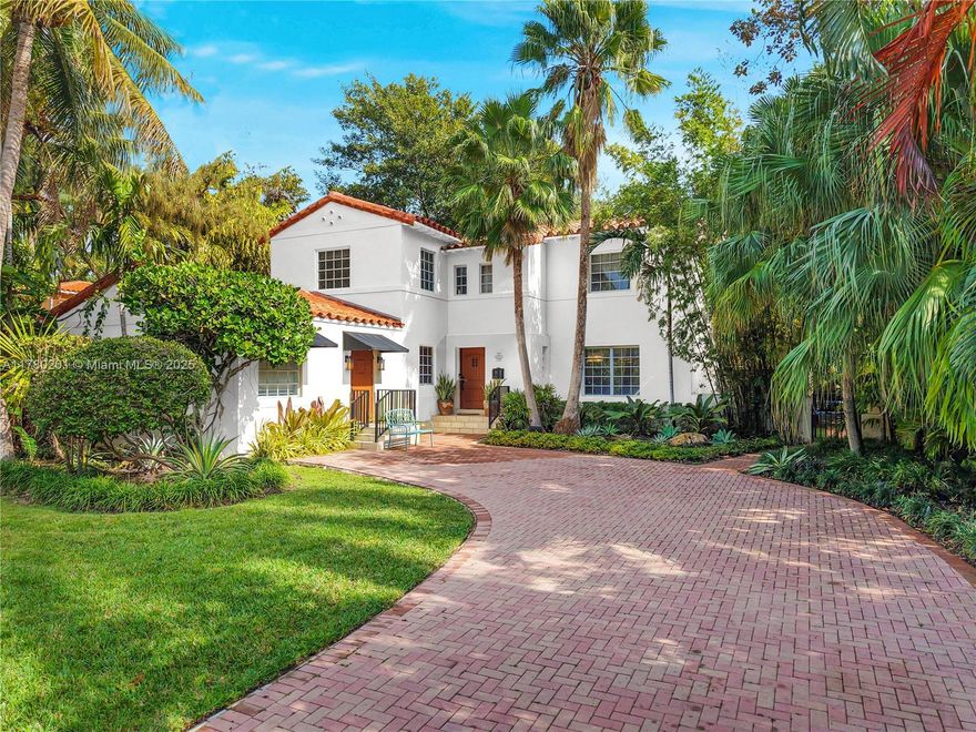Spanish Mediterranean home set on a lush and spacious 9,680 SF lot with 3,325 SF of living space. This residence offers 5 bedrooms, 4.5 baths, a newly renovated gas kitchen, an upstairs balcony, a cozy den overlooking the backyard, and a downstairs bedroom with a separate entrance—perfect for an office or in-law suite. Step outside to your private resort-style oasis with a newly rebuilt heated pool, 6-person spa, tree house, play area, cabana bath, breakfast patio, and multiple outdoor living and dining areas nestled among mature trees. Located on a quiet, one-block street in the heart of Mid-Beach, this home blends classic charm with modern comfort. Minutes to the beach, parks, houses of worship, restaurants, JCC, and North Beach schools.