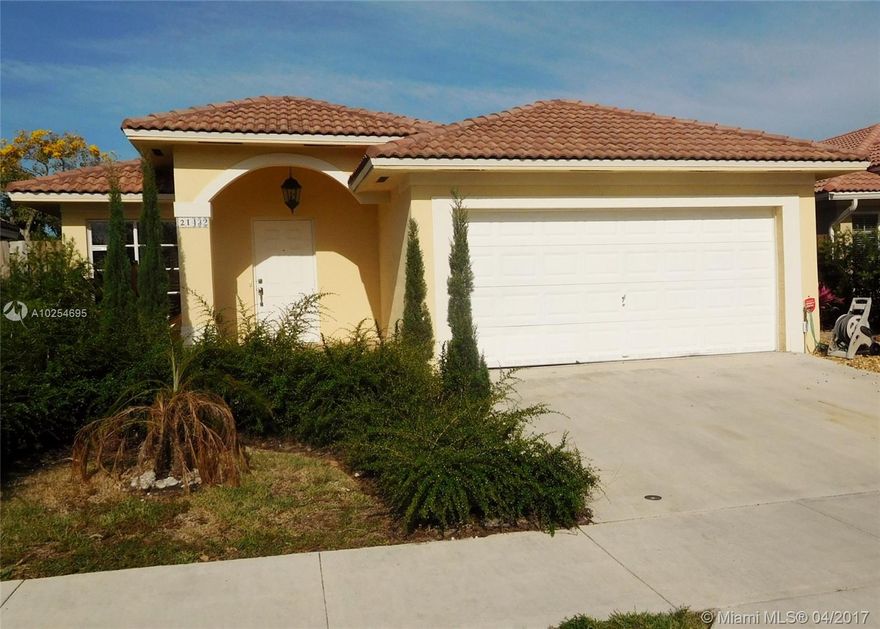 Low maintenance and ready for you to move in!  3 bedroom with an additional 11 x 12 office, formal living/dining room, family room, kitchen with stainless steel appliances and granite counters.  Sliding glass doors lead from the family room and bedrooms onto a spacious fenced paved patio, perfect for outdoor dining.  Double Garage!  Enjoy living in Cutler Bay - #7 in "America's 10 Hottest Suburbs" (National Association of Realtors, Feb. 2017).