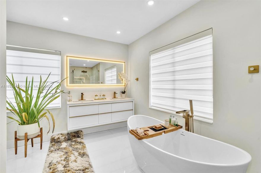 Originally a 2-bedroom layout, this home has been thoughtfully converted into one spacious and luxurious master
suite. The entire property has been fully renovated, featuring an open floor plan, large impact windows for natural
light and storm protection, and stylish modern finishes throughout. Step outside to enjoy your private oval-shaped
pool, a covered and screened-in patio perfect for entertaining, and a dedicated BBQ area. Additional highlights
include an attached storage room and a back gate that opens to the alley for added convenience. Located in
desirable East Hollywood, just minutes from the beach, restaurants, and shopping.