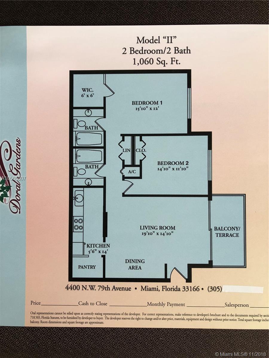 DORAL GARDENS CONDO - Residential Lease