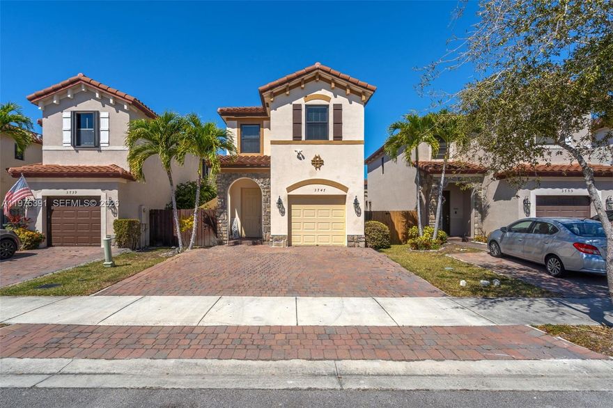 Spacious 4BR/3.5BA townhouse (2017) with 1st-floor bedroom & bath, private fenced patio, impact windows, and no rear neighbors. Everything in pristine condition. Quiet community with pool, water park & playground. Close to highways, shops & restaurants.Priced competitively for the area—excellent value for a move-in ready townhouse.