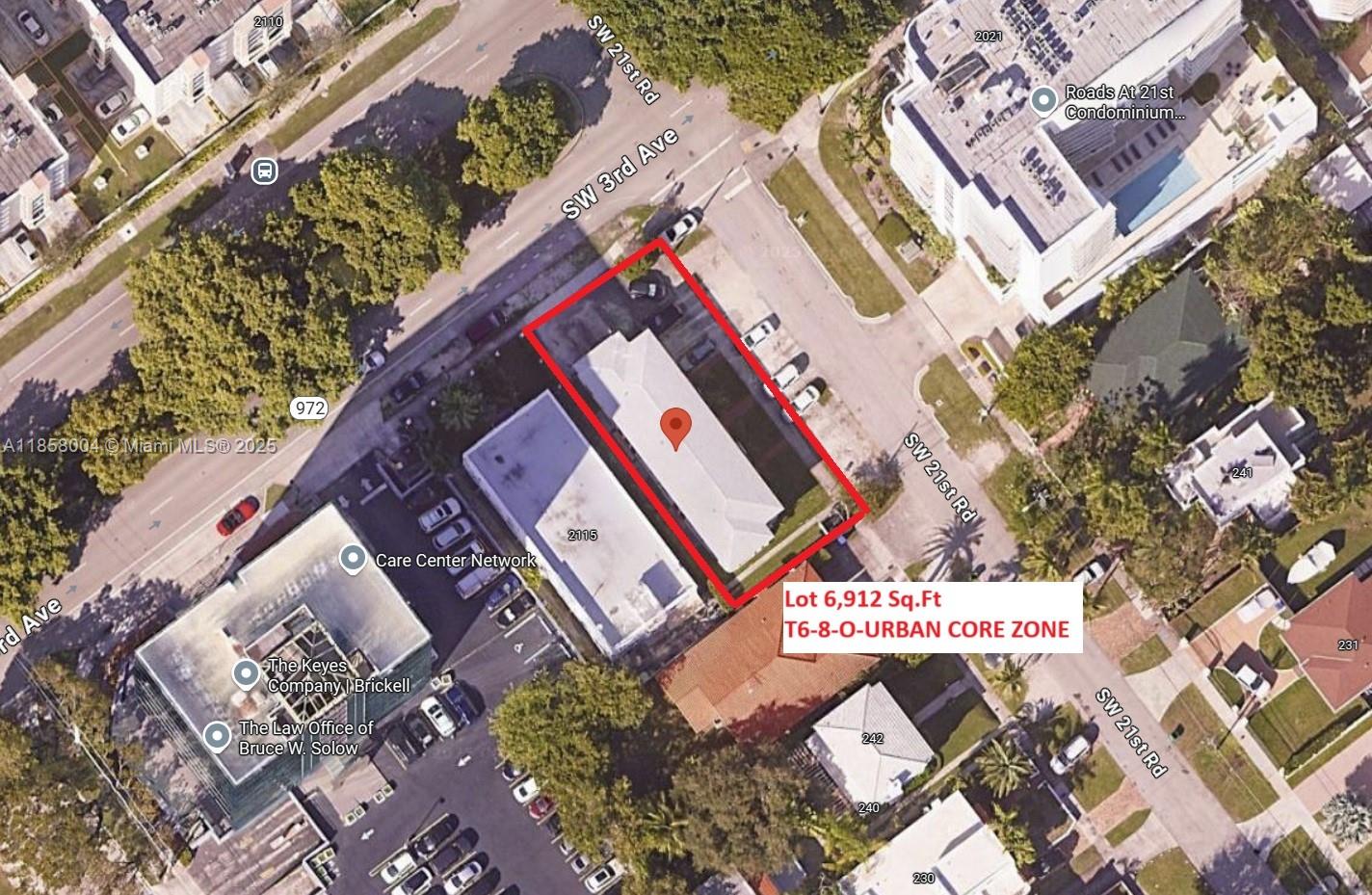 T6-8-O-URBAN CORE ZONE. Amazing corner lot location to develop get income as you submit permits. Gross income $144,000. 40 year recertification was passed in 2022. Flat roof replaced in 2019. Very low liability insurance $4,000 a year. Building consist of 6 one bedrooms one bathroom of 700 Sf each rented at $2,000.